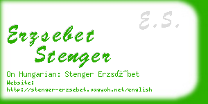 erzsebet stenger business card